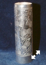 Silver Hand Engraved Thistle tuning slide