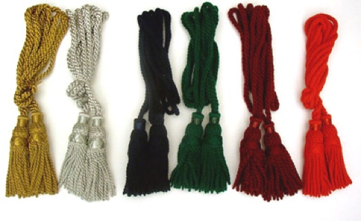 Bagpipe drone cords available in silk or wool